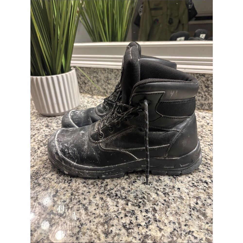 Black Men's Work Boots - Durable All-Weather Safety Boots